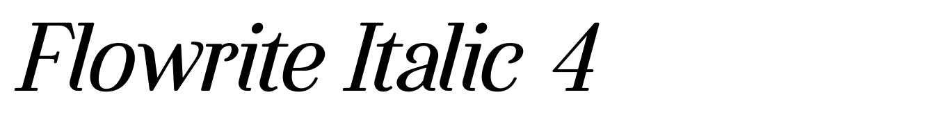Flowrite Italic 4